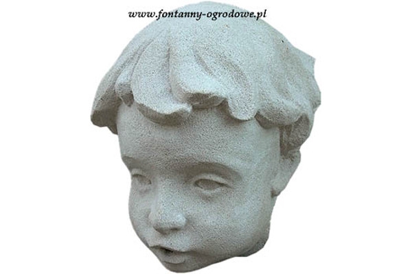 Rzeźba głowa chłopca. Kamień